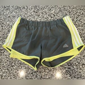 Adidas Gray and Yellow Athletic Shorts